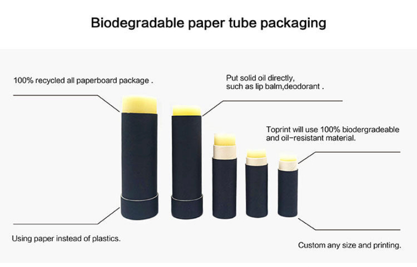 Kraft Recycled Paper Lip & Body Balm Skincare Cylinders. Cardboard & Paper, 100% Sustainable Printing w/Soybean oil Ink. $0.64-$0.91