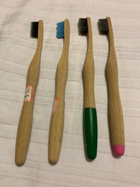 Bamboo Toothbrushes w/ Lotus wood charcoal bristles