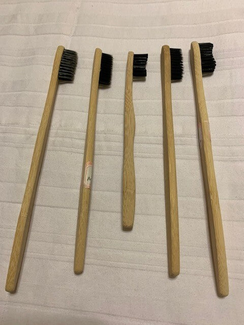 Bamboo Toothbrushes w/ Lotus wood charcoal bristles