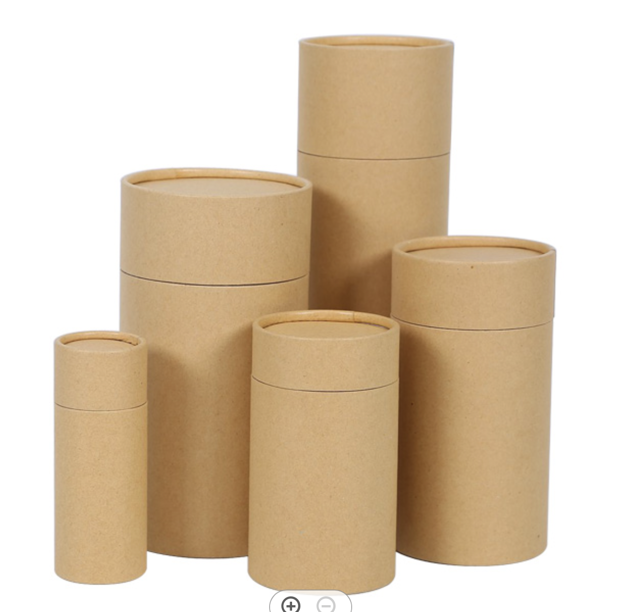 Kraft, Body Balm Skincare Cylinder-Recycled Kraft Paper 100% Sustainable Cardboard & Soybean Ink for printing. Push-up or-Twist-up tubes