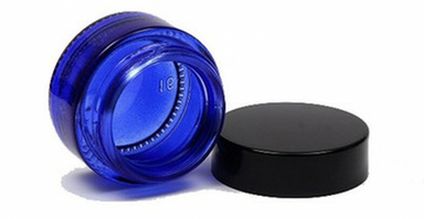 Jars, Deep Blue Cobalt glass serum Jars.  Blue Cobalt glass serum Jars, perfect containment for night creams, cool camphor masks, Blue cobalt jars are delightfully attractive and provides potency protection.