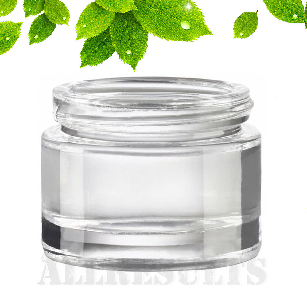 Jars, Clear Glass serum ingredient Jars