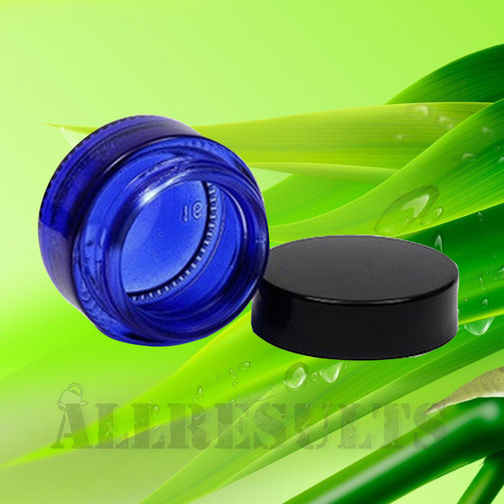 Jars, Deep Blue Cobalt glass serum Jars, Blue Cobalt glass serum Jars, perfect containment for night creams, cool camphor masks, Blue cobalt jars are delightfully attractive and provides potency protection.