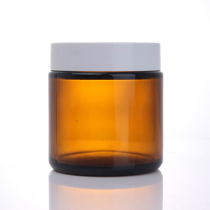 Bulk Amber glass candle jars. Includes lid's, door to door shipping