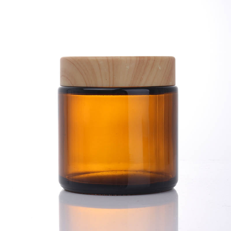 Candle glass jars | Amber glass candle jars.