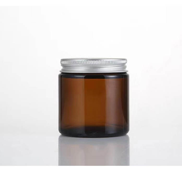 4oz. candle jars amber color. Bulk Amber glass candle jars. Includes lid's, door to door shipping