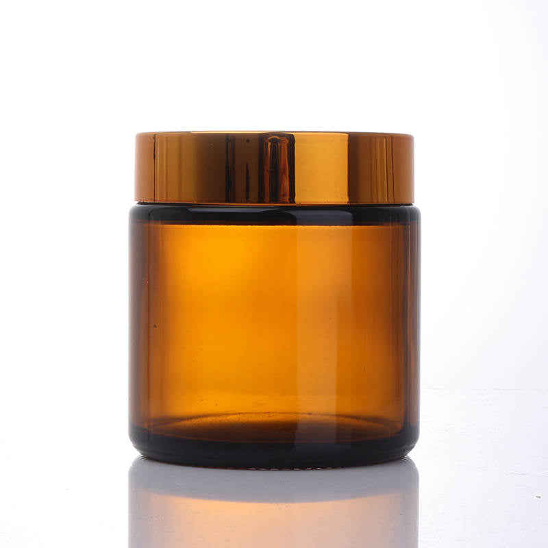 Candle glass jars | Amber glass candle jars.