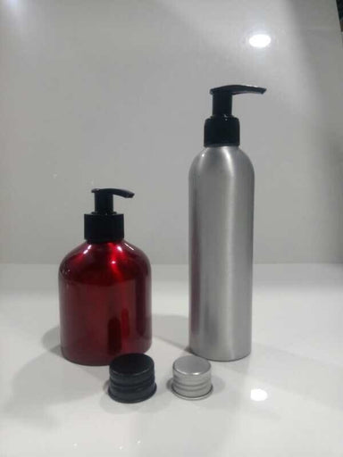 Aluminum bottle, 240ml. 100% recyclable Aluminum "Short & Fat" body wash dispenser is stunning, unique and a hot seller among cosmetic companies! Net contents capacity is 240ml. It has all of the beauty consumers ask form a body wash container. AllResults.com, aluminumbottles, amazon aluminum bottles, flytinbottle, ucan-packaging, elemental containers, aluminum beverage bottles, wholesalesuppliesplus, cclcontainer, specialty aluminum spray bottles, aluminum bullet bottles, tricorbraun brushed aluminum.  